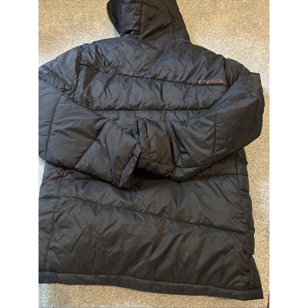 New Spyder Mens Nexus Puffer Jacket Size Medium Black Red - Picture 3 of 3